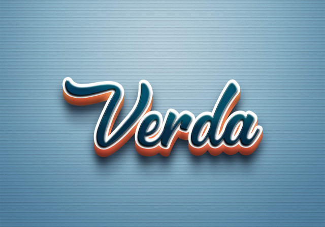 Free photo of Cursive Name DP: Verda