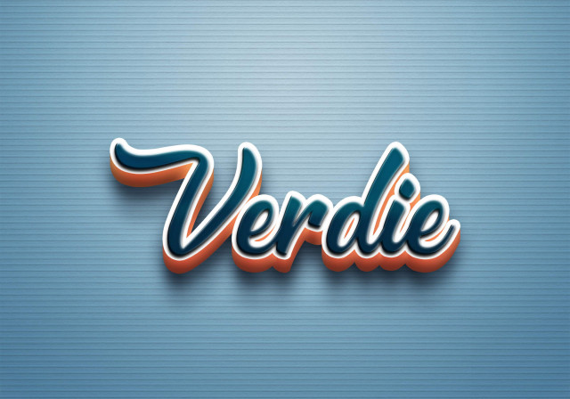 Free photo of Cursive Name DP: Verdie