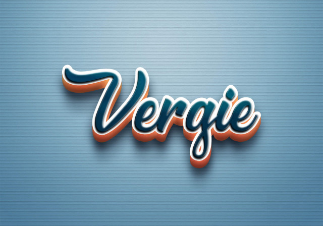 Free photo of Cursive Name DP: Vergie