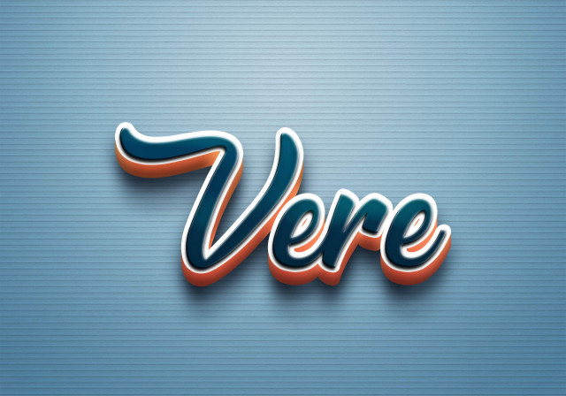 Free photo of Cursive Name DP: Vere