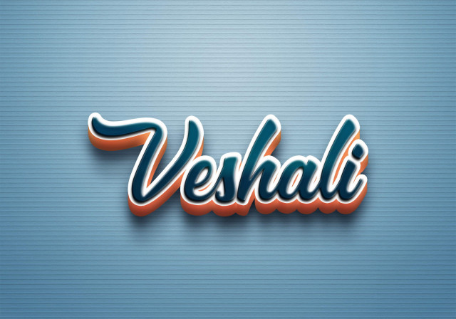 Free photo of Cursive Name DP: Veshali