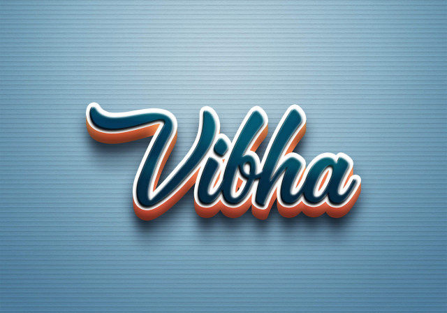 Free photo of Cursive Name DP: Vibha