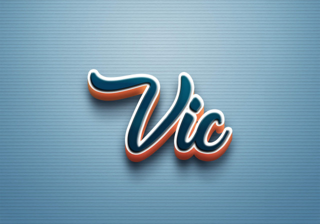 Free photo of Cursive Name DP: Vic