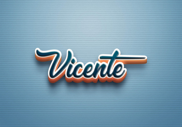 Free photo of Cursive Name DP: Vicente