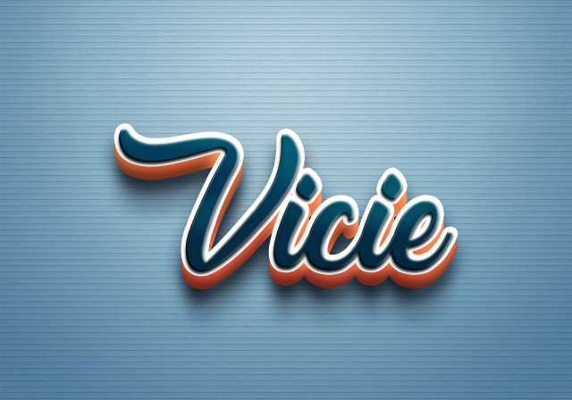 Free photo of Cursive Name DP: Vicie
