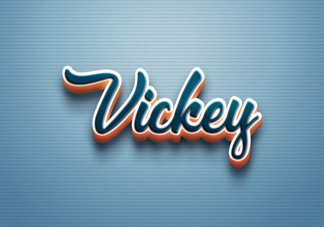 Free photo of Cursive Name DP: Vickey