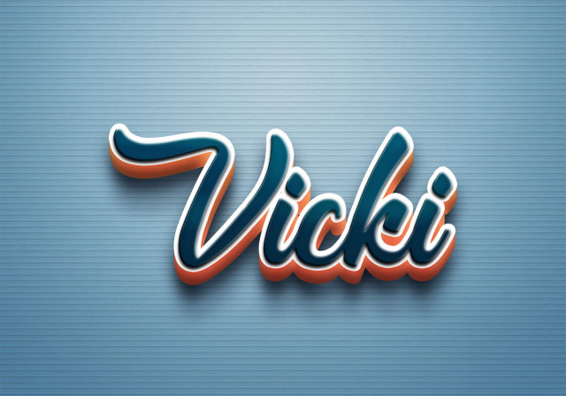 Free photo of Cursive Name DP: Vicki