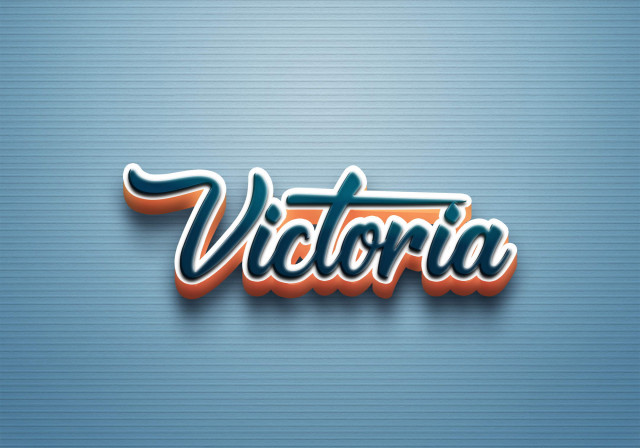 Free photo of Cursive Name DP: Victoria