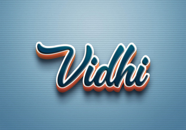 Free photo of Cursive Name DP: Vidhi