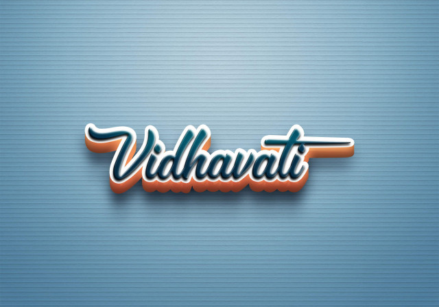 Free photo of Cursive Name DP: Vidhavati