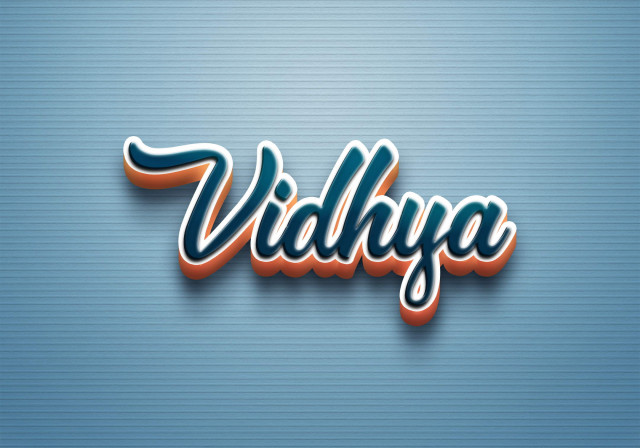 Free photo of Cursive Name DP: Vidhya