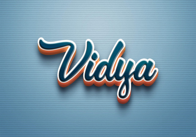 Free photo of Cursive Name DP: Vidya