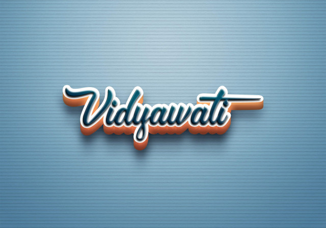 Free photo of Cursive Name DP: Vidyawati