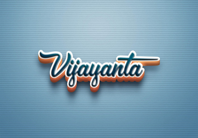 Free photo of Cursive Name DP: Vijayanta