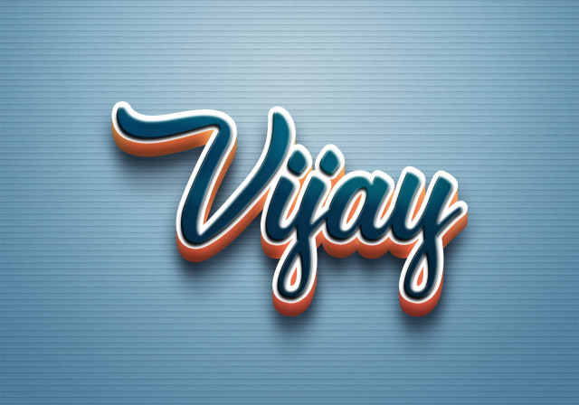 Free photo of Cursive Name DP: Vijay