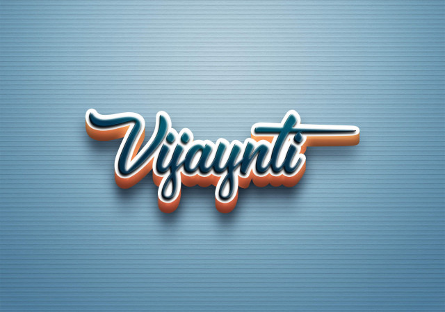 Free photo of Cursive Name DP: Vijaynti