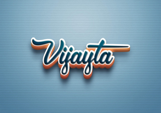 Free photo of Cursive Name DP: Vijayta