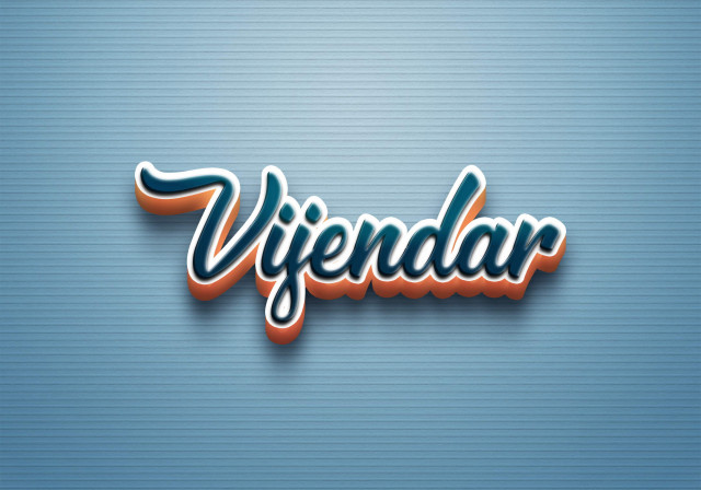 Free photo of Cursive Name DP: Vijendar