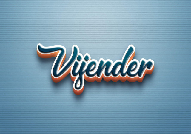 Free photo of Cursive Name DP: Vijender