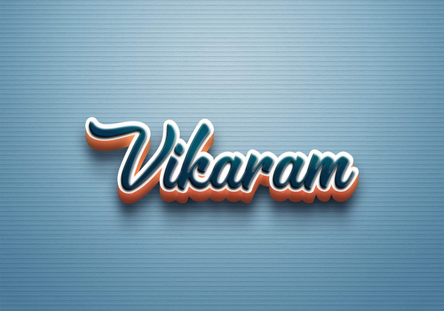 Free photo of Cursive Name DP: Vikaram