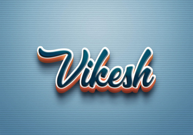 Free photo of Cursive Name DP: Vikesh