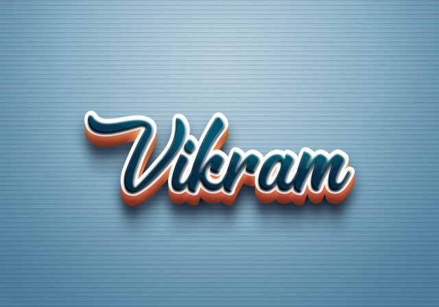 Free photo of Cursive Name DP: Vikram
