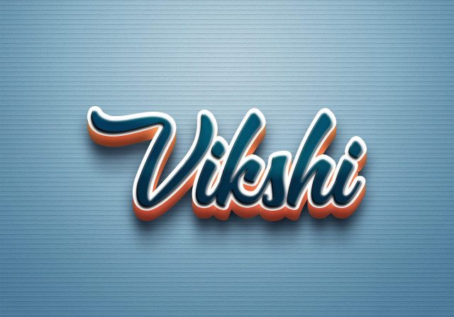 Free photo of Cursive Name DP: Vikshi