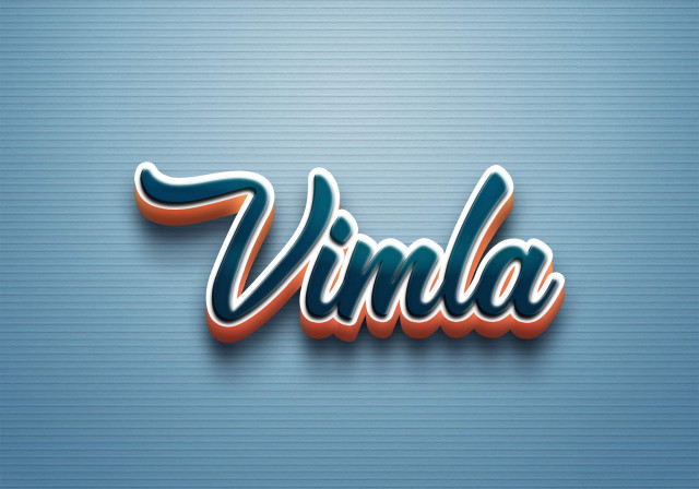 Free photo of Cursive Name DP: Vimla