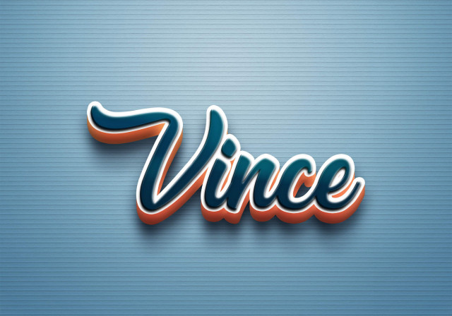 Free photo of Cursive Name DP: Vince