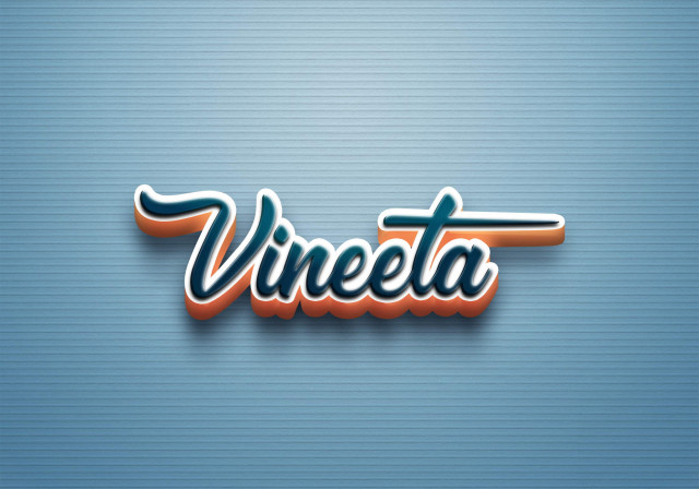 Free photo of Cursive Name DP: Vineeta