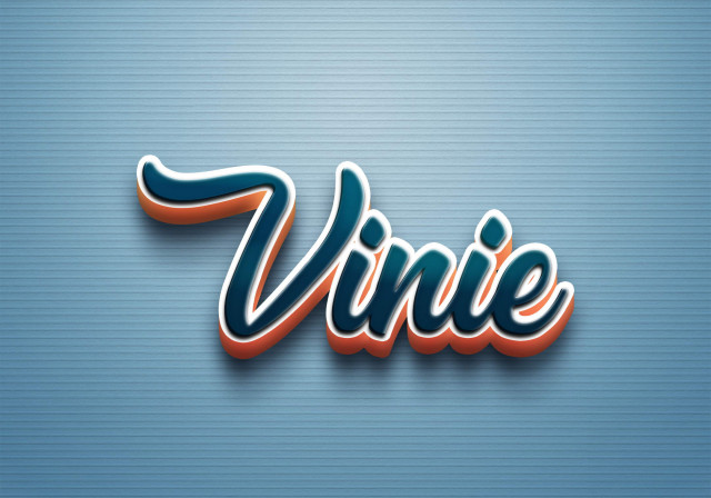Free photo of Cursive Name DP: Vinie