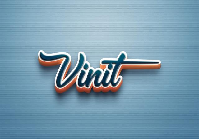 Free photo of Cursive Name DP: Vinit
