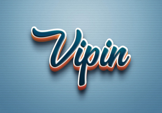 Free photo of Cursive Name DP: Vipin