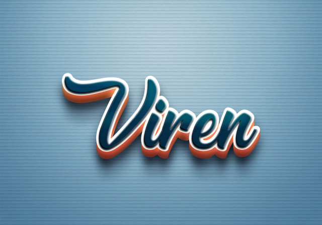 Free photo of Cursive Name DP: Viren