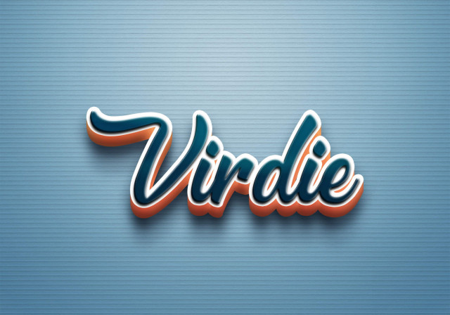 Free photo of Cursive Name DP: Virdie