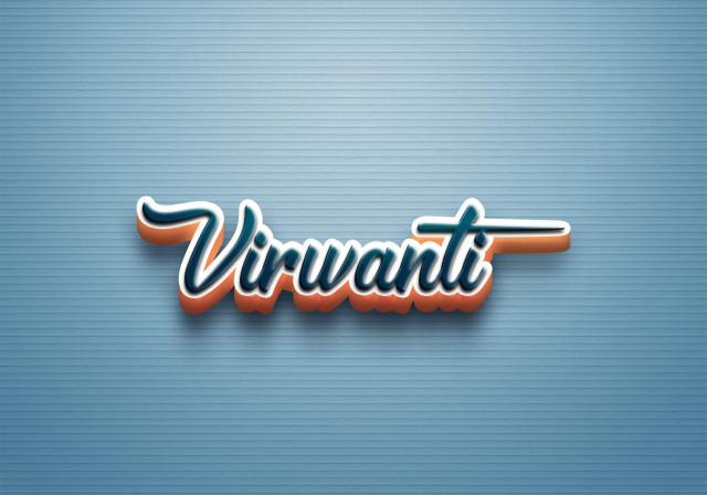 Free photo of Cursive Name DP: Virwanti