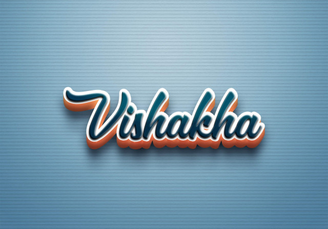 Free photo of Cursive Name DP: Vishakha