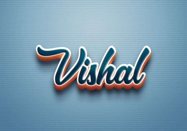 Free photo of Cursive Name DP: Vishal