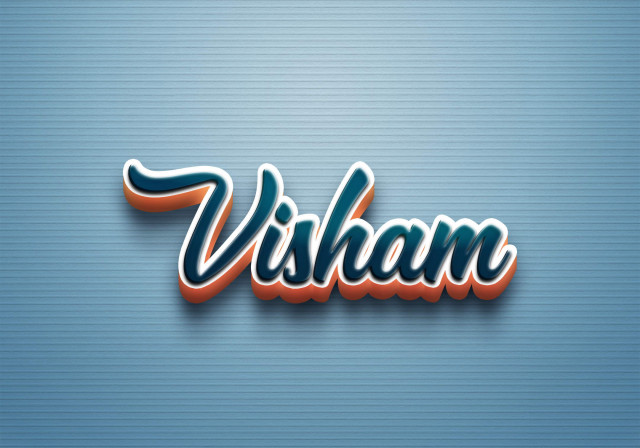 Free photo of Cursive Name DP: Visham