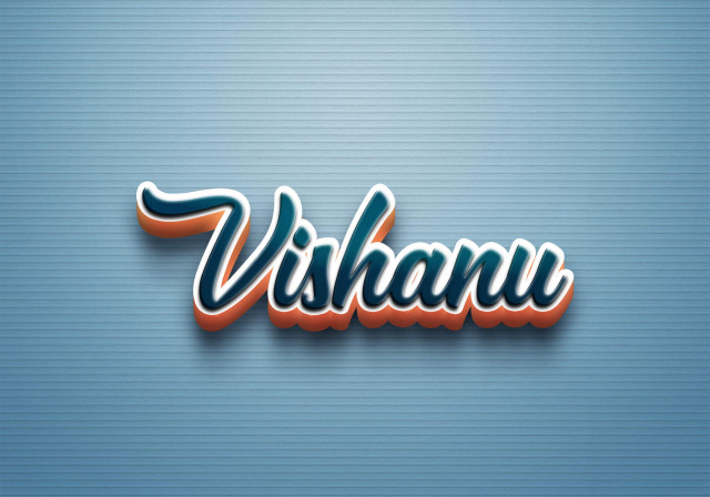 Free photo of Cursive Name DP: Vishanu