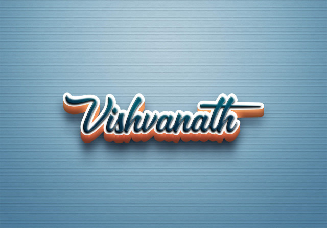 Free photo of Cursive Name DP: Vishvanath