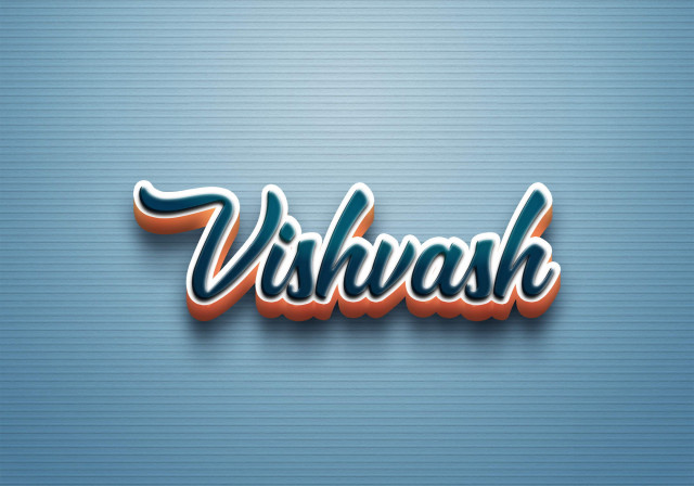 Free photo of Cursive Name DP: Vishvash