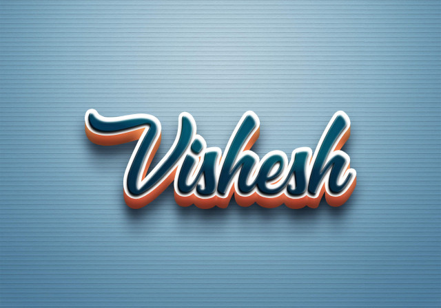 Free photo of Cursive Name DP: Vishesh