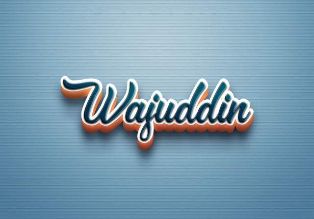 Free photo of Cursive Name DP: Wajuddin