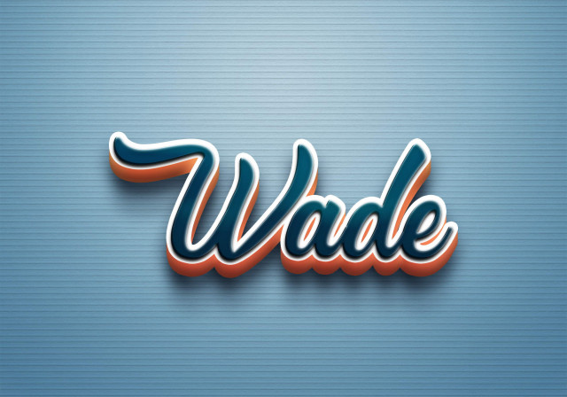 Free photo of Cursive Name DP: Wade