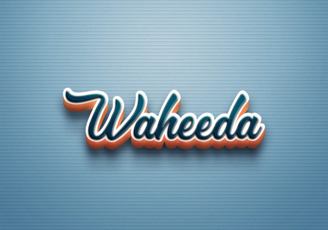 Free photo of Cursive Name DP: Waheeda