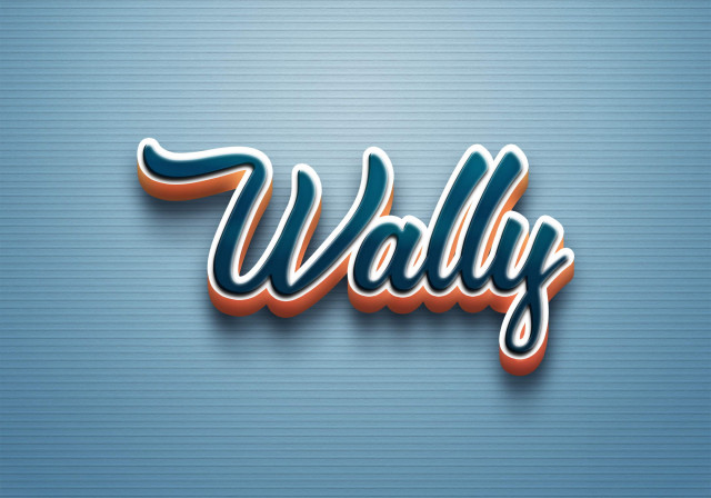 Free photo of Cursive Name DP: Wally