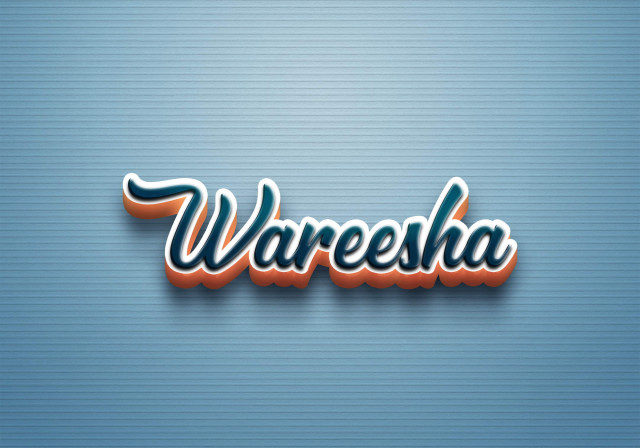 Free photo of Cursive Name DP: Wareesha