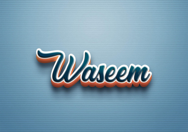 Free photo of Cursive Name DP: Waseem