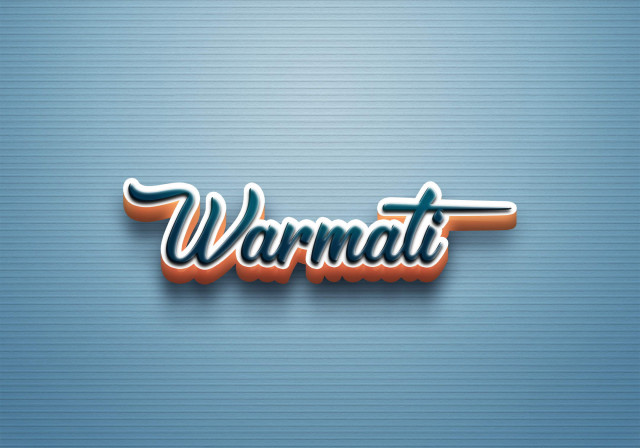 Free photo of Cursive Name DP: Warmati